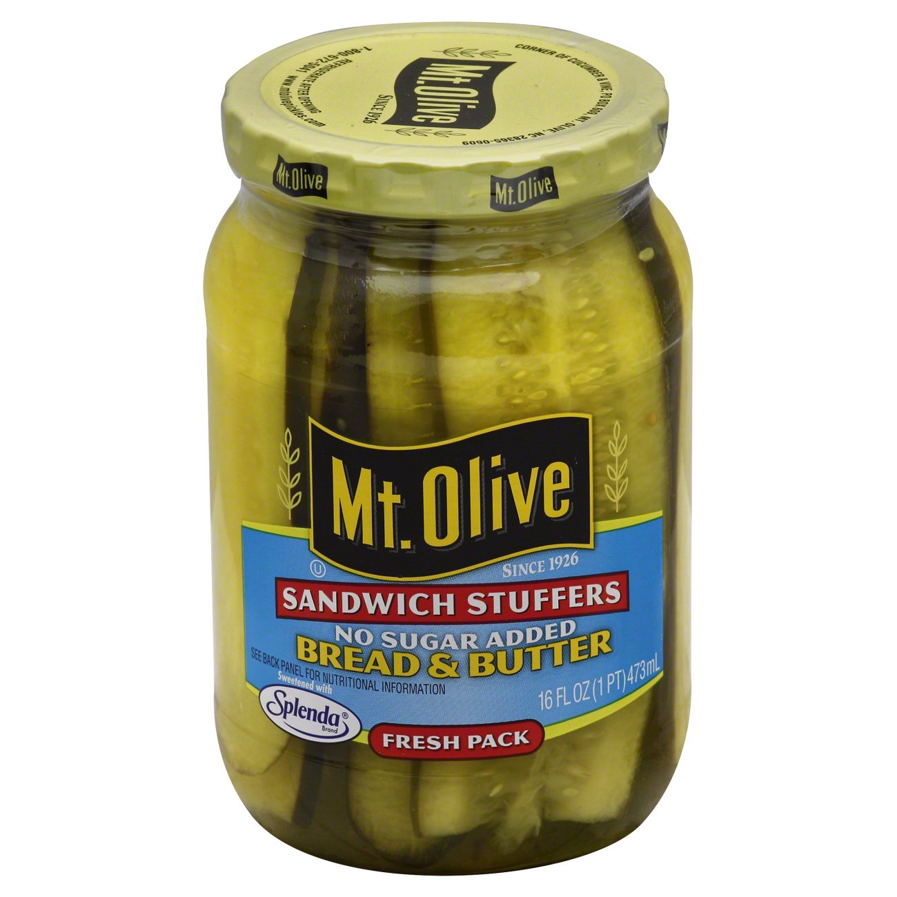 Mt Olive No Sugar Added Sandwich Stuffers Bread Butter Pickles Shop Canned Dried Food At H E B