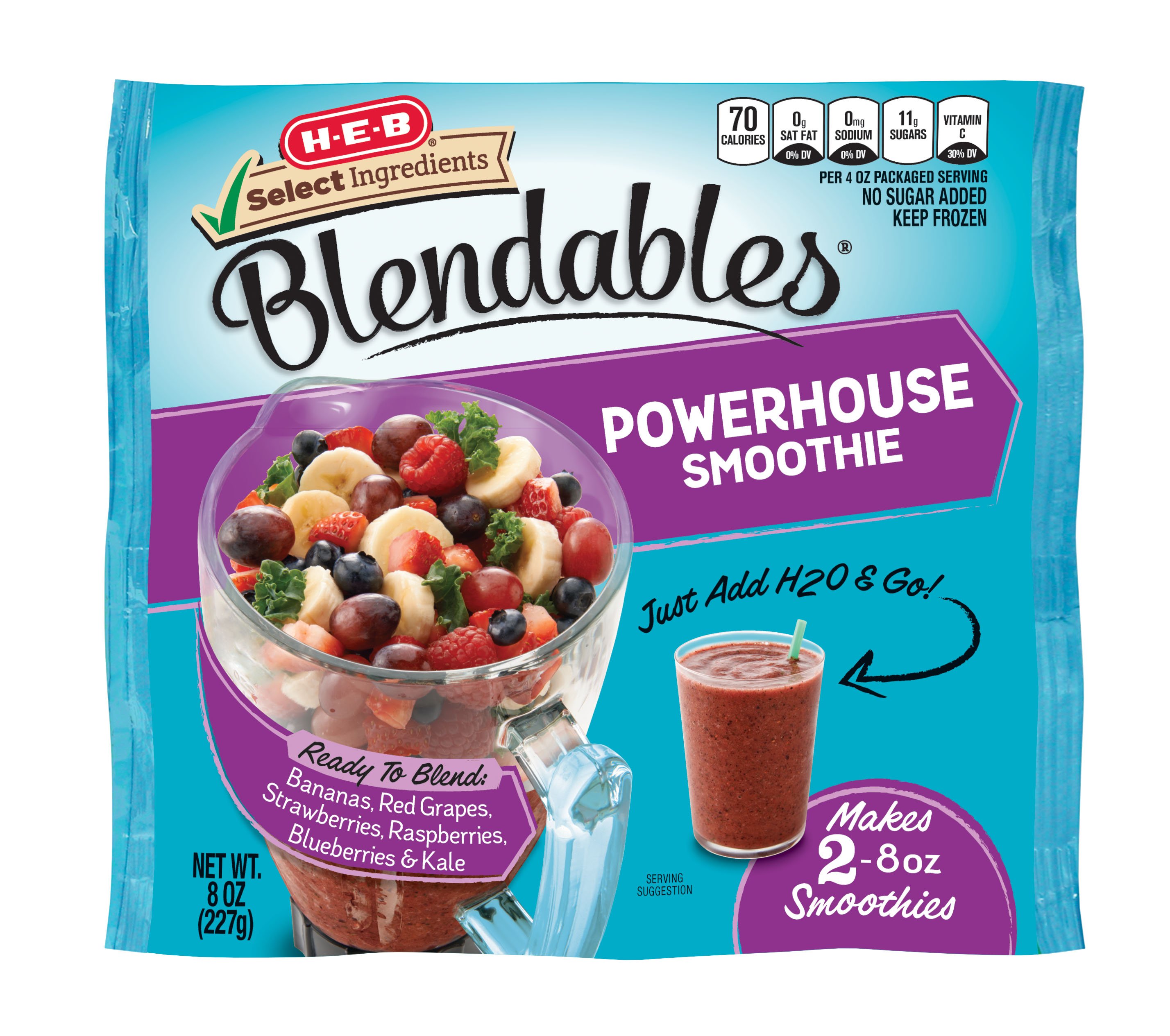 H-E-B Select Ingredients Blendables Powerhouse Smoothie - Shop Juice ...