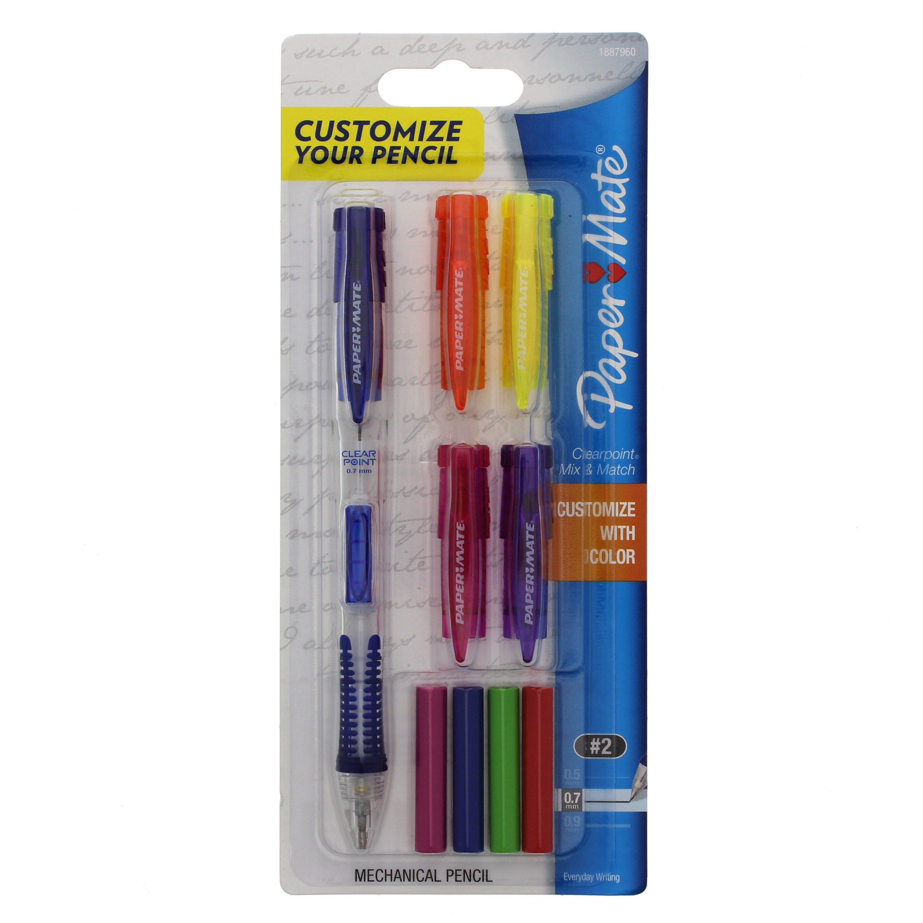 Paper Mate Clearpoint Mix & Match 7mm Mechanical Pencil, Assorted