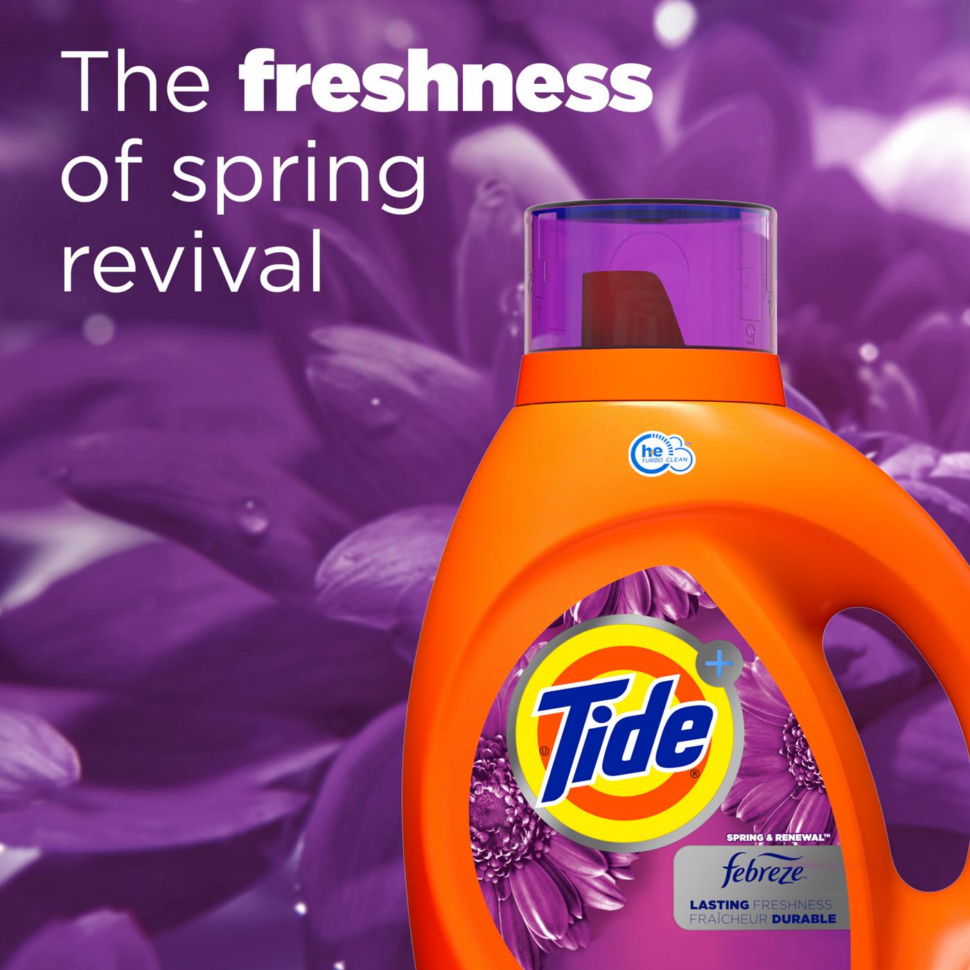 Tide + Febreze HE Turbo Clean Liquid Laundry Detergent, 59 Loads - Spring & Renewal; image 5 of 14