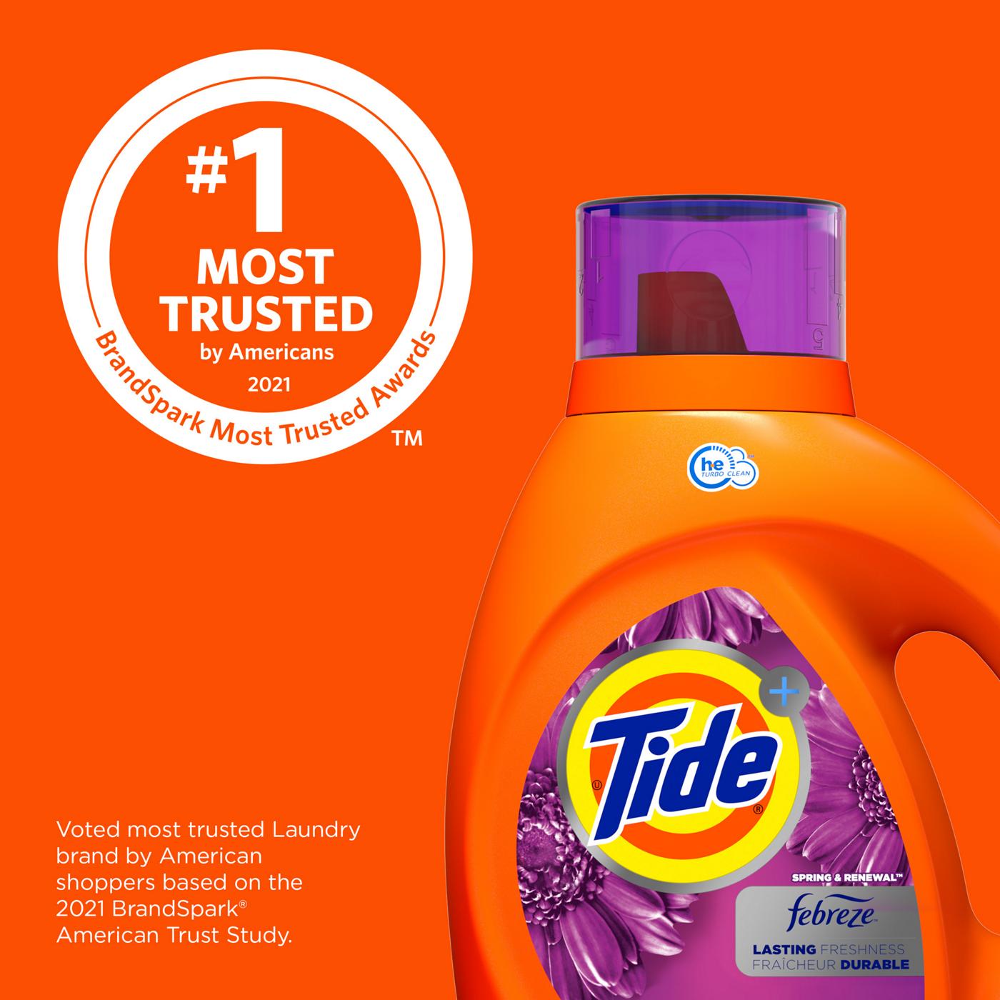 Tide + Febreze HE Turbo Clean Liquid Laundry Detergent, 59 Loads - Spring & Renewal; image 6 of 14