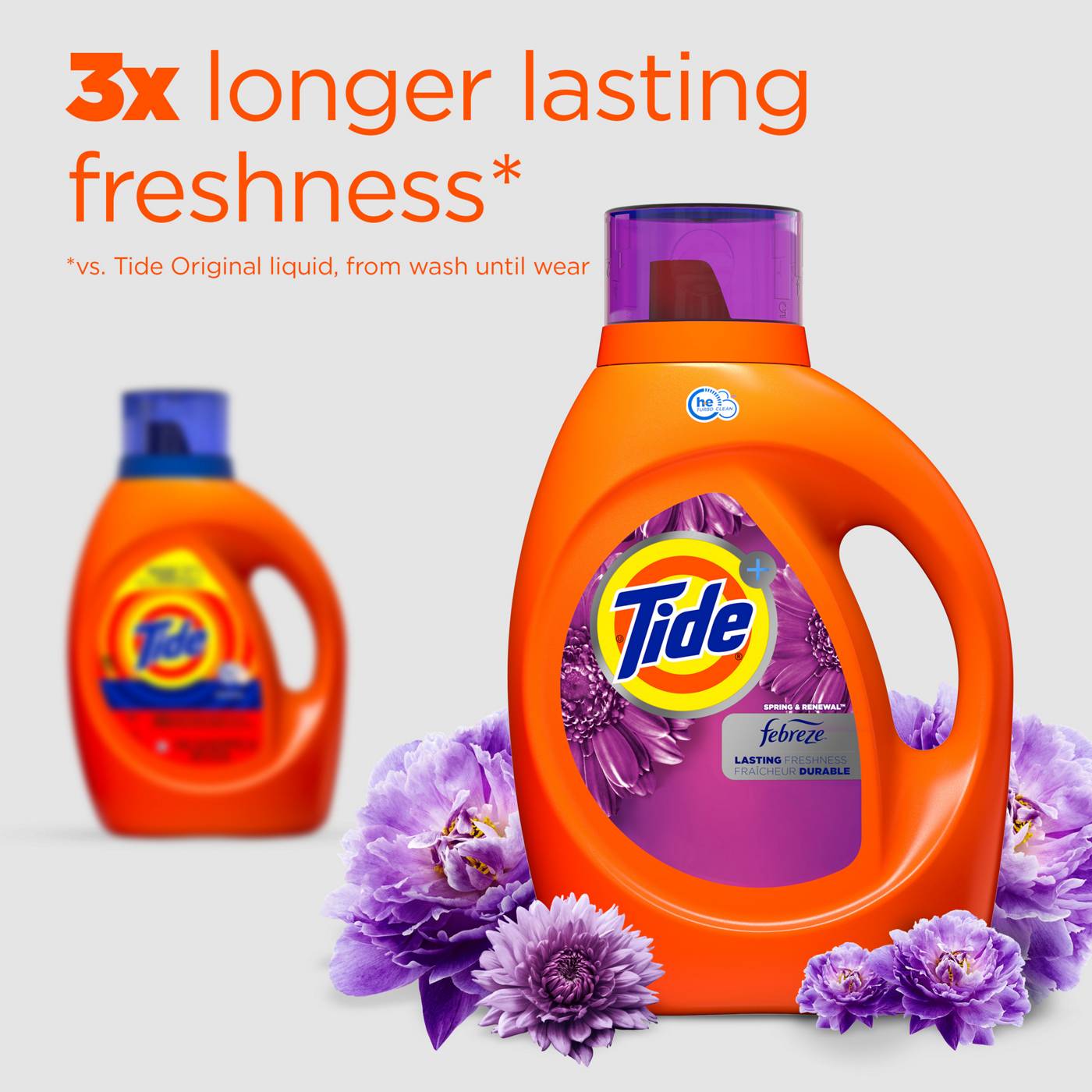 Tide + Febreze HE Turbo Clean Liquid Laundry Detergent, 59 Loads - Spring & Renewal; image 9 of 14