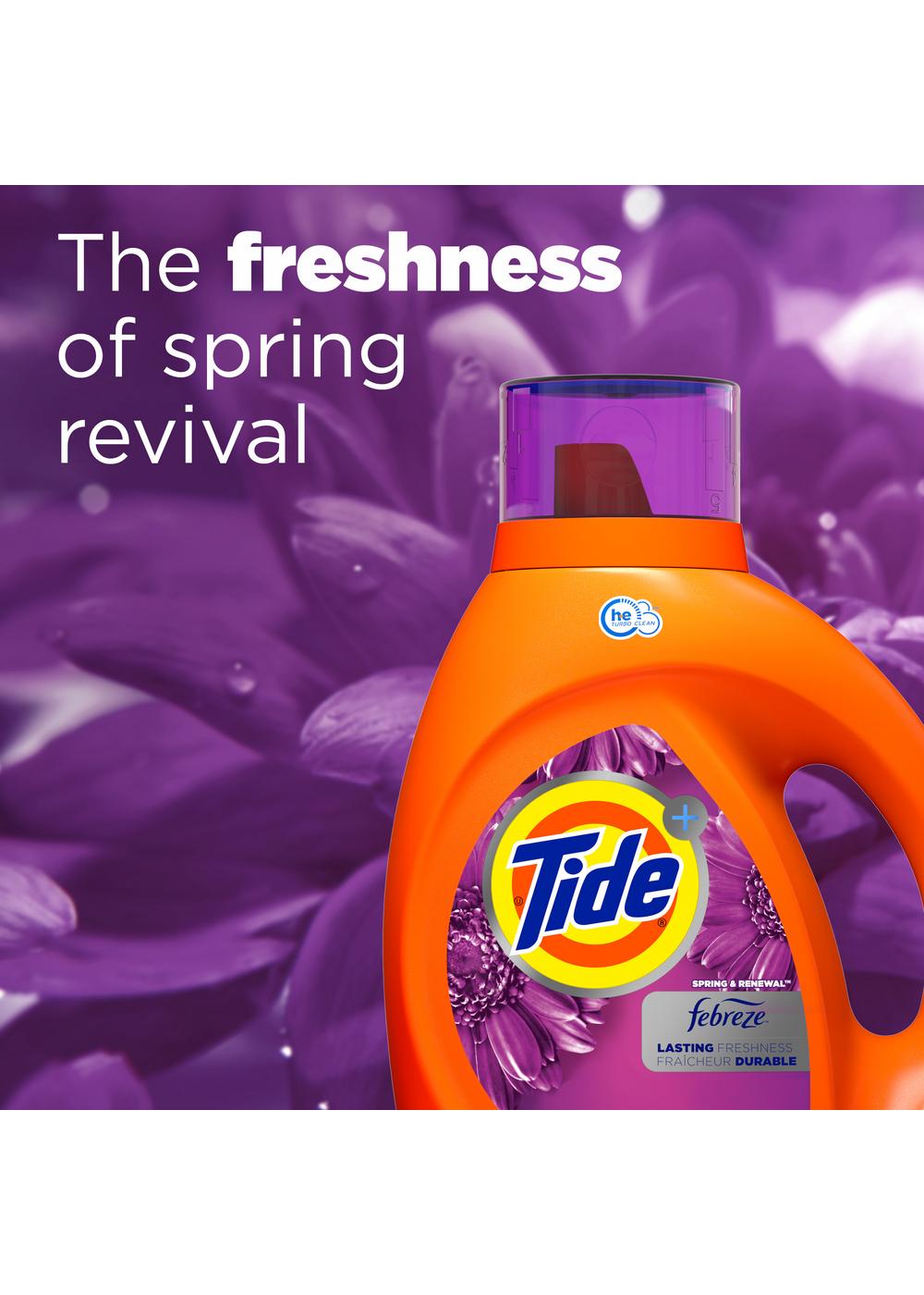 Tide + Febreze HE Turbo Clean Liquid Laundry Detergent, 59 Loads - Spring & Renewal; image 13 of 14