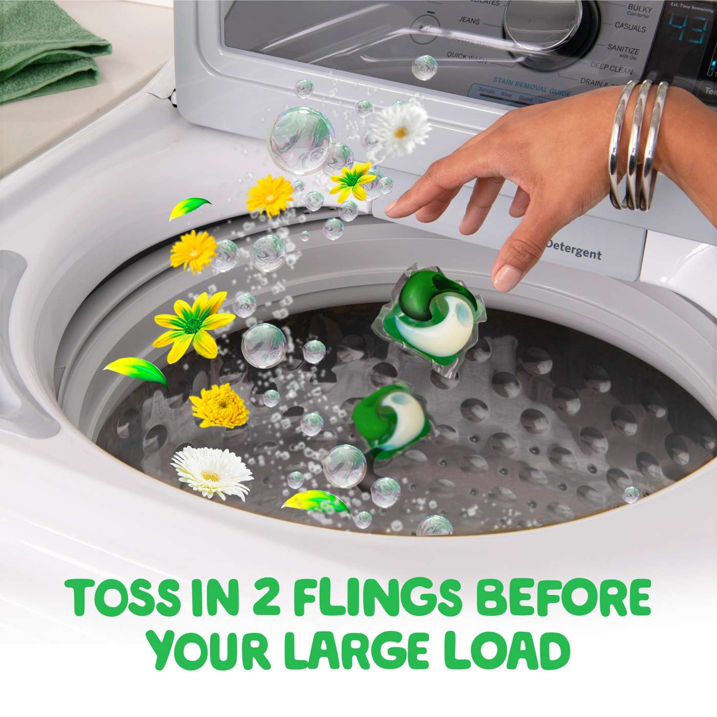 Gain Flings Laundry Detergent Pacs - Original Scent with Oxi Boost & Febreze; image 3 of 9