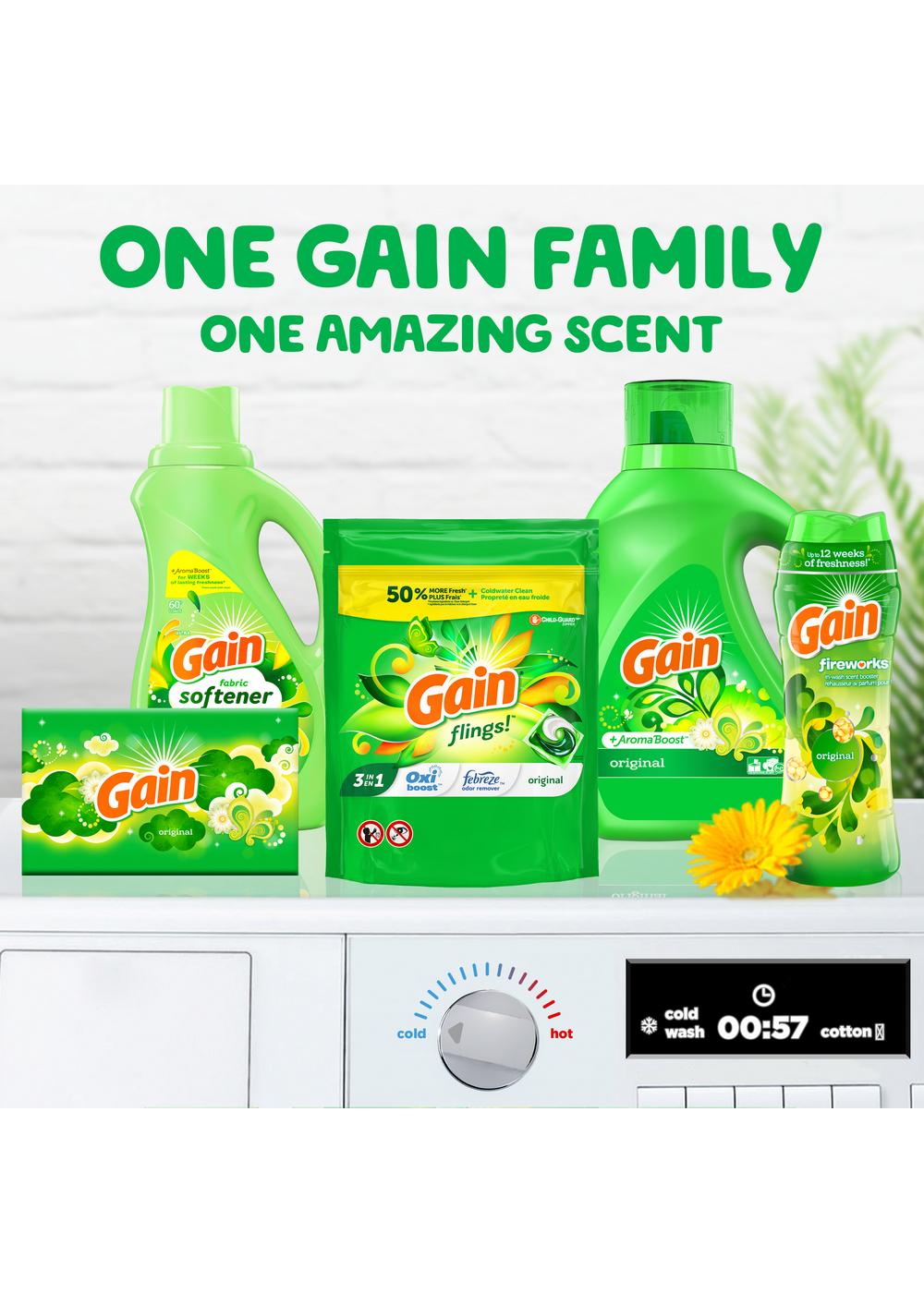 Gain Flings! Oxi Boost Febreze Original HE Laundry Detergent Pacs; image 6 of 9