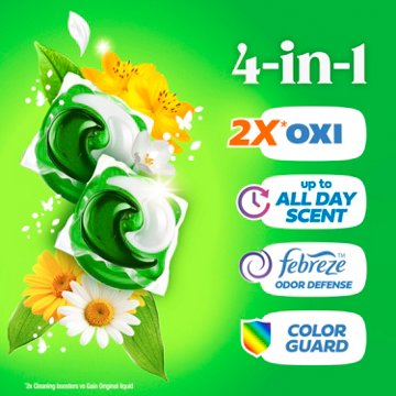 Gain Flings Liquid Washing Detergent Pacs - Original Scent