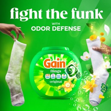 Gain Flings Liquid Washing Detergent Pacs - Original Scent