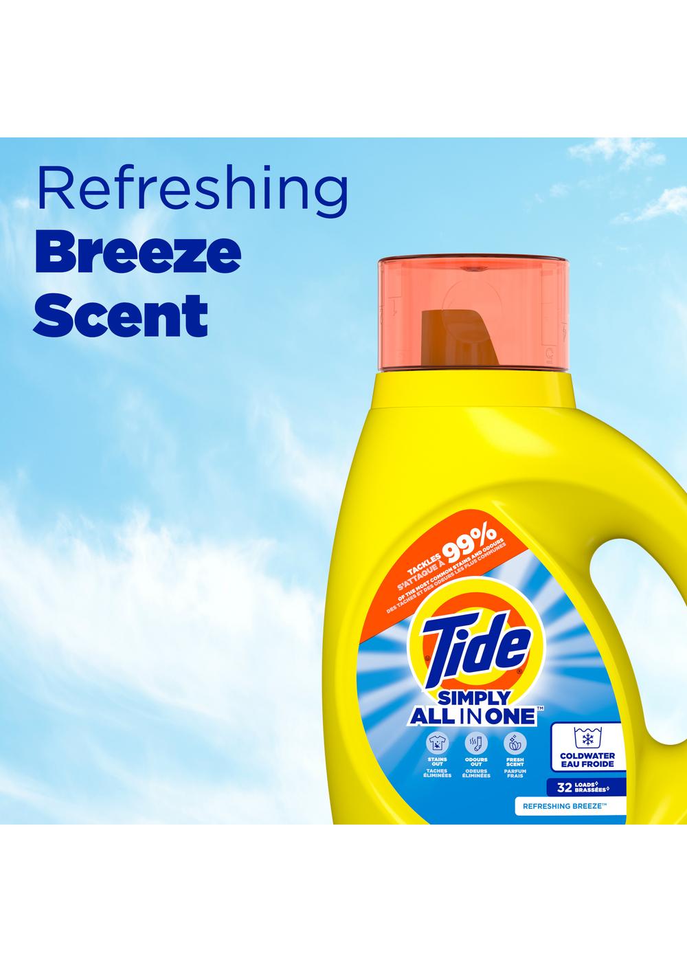 Tide Simply Clean & Fresh HE Liquid Laundry Detergent, 64 Loads - Refreshing Breeze; image 3 of 15