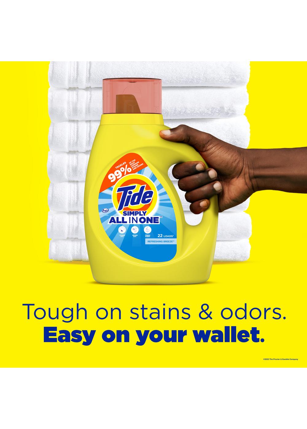 Tide Simply Clean & Fresh HE Liquid Laundry Detergent, 64 Loads - Refreshing Breeze; image 4 of 15