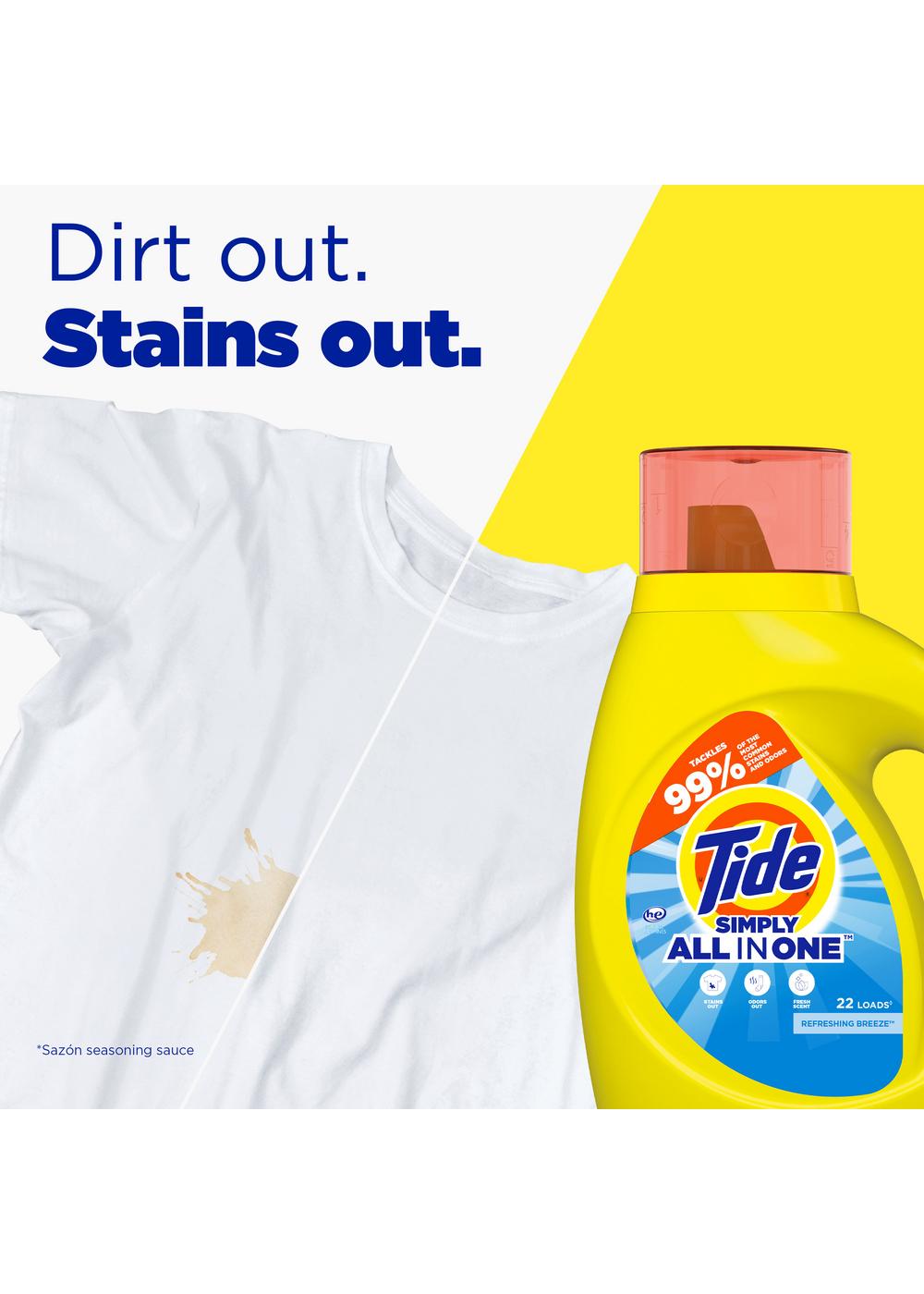 Tide Simply Clean & Fresh HE Liquid Laundry Detergent, 64 Loads - Refreshing Breeze; image 5 of 15