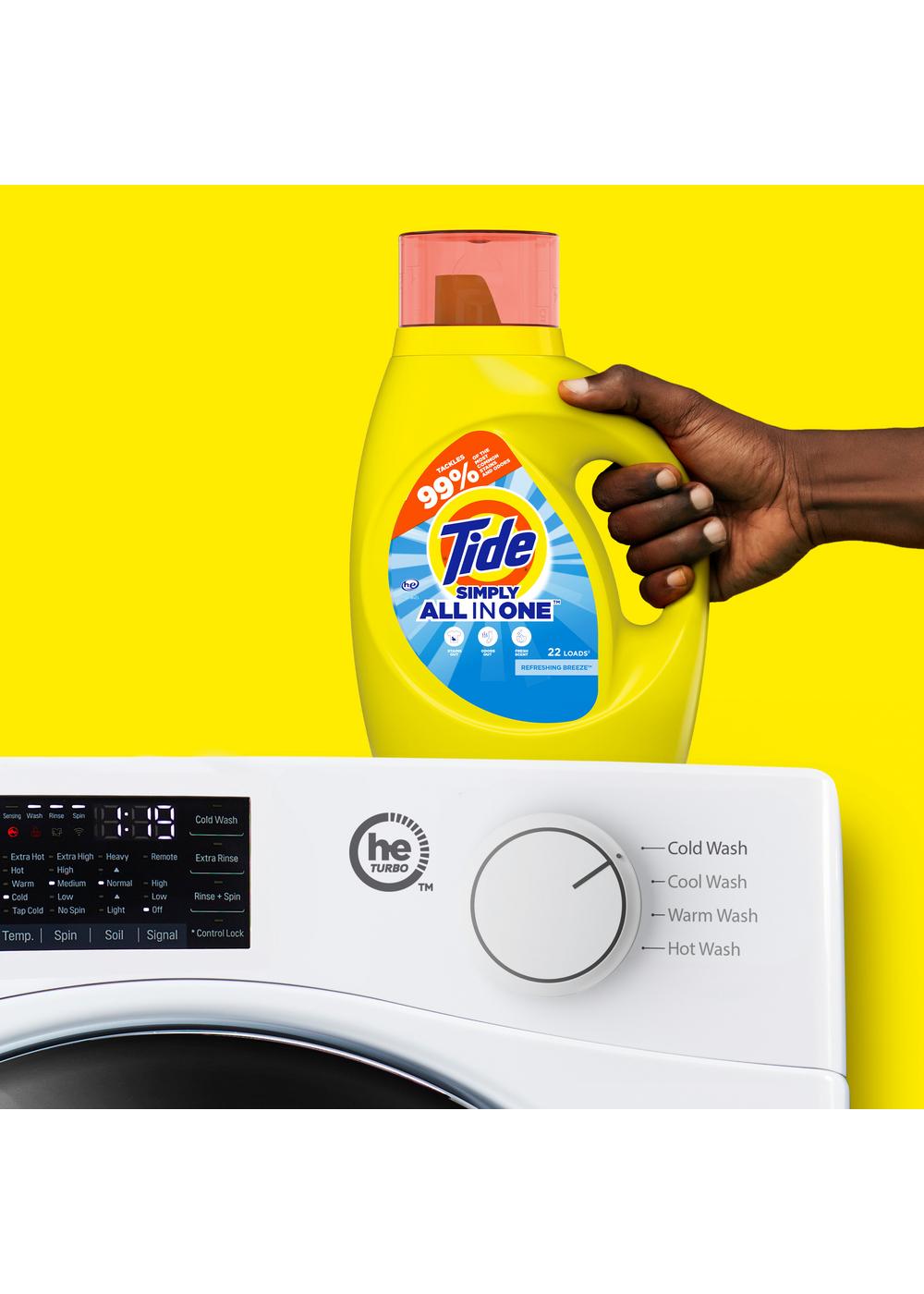 Tide Simply Clean & Fresh HE Liquid Laundry Detergent, 64 Loads - Refreshing Breeze; image 6 of 15