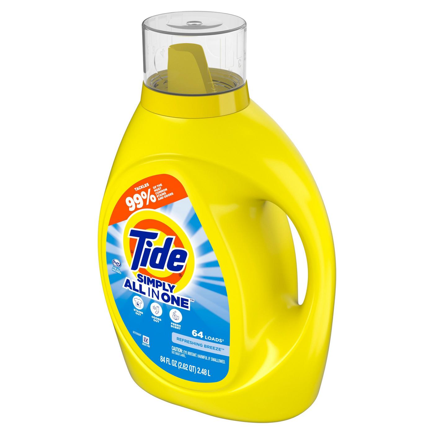 Tide Simply Clean & Fresh HE Liquid Laundry Detergent, 64 Loads - Refreshing Breeze; image 7 of 15