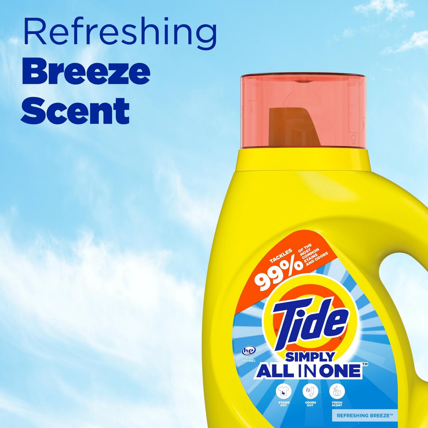 Tide Simply Clean & Fresh HE Liquid Laundry Detergent, 64 Loads - Refreshing Breeze; image 10 of 15