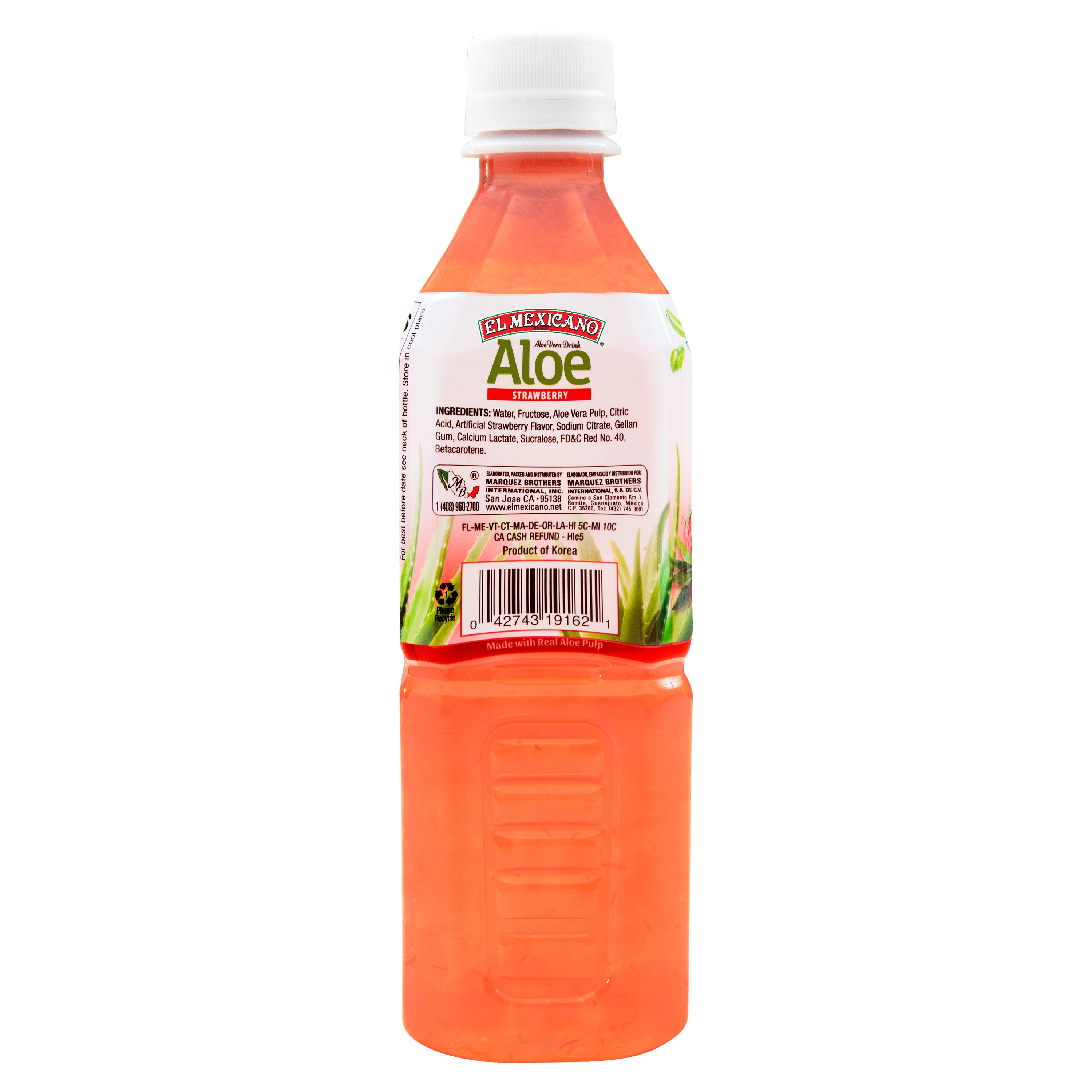 El Mexicano Strawberry Aloe Vera Drink