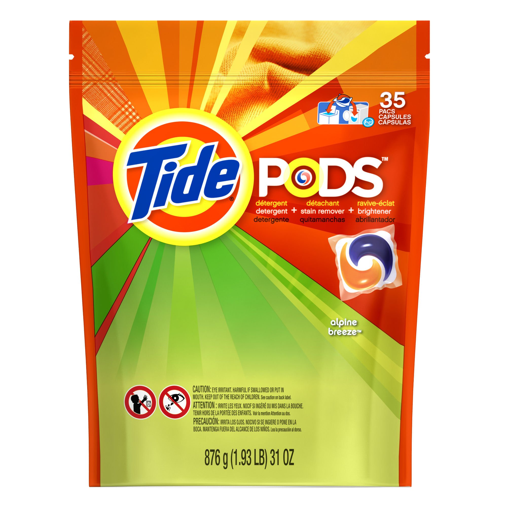 Tide PODS Alpine Breeze HE Laundry Detergent Pacs - Shop Detergent at H-E-B