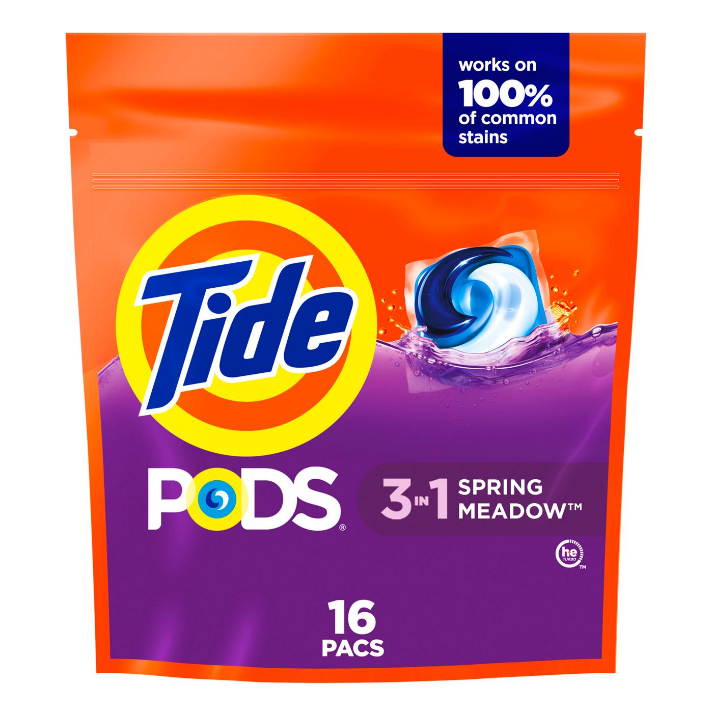 Tide PODS Cold Water Clean HE Laundry Detergent - Spring Meadow; image 1 of 9