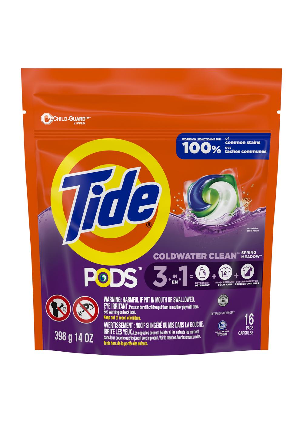 Tide PODS Cold Water Clean HE Laundry Detergent - Spring Meadow; image 4 of 9