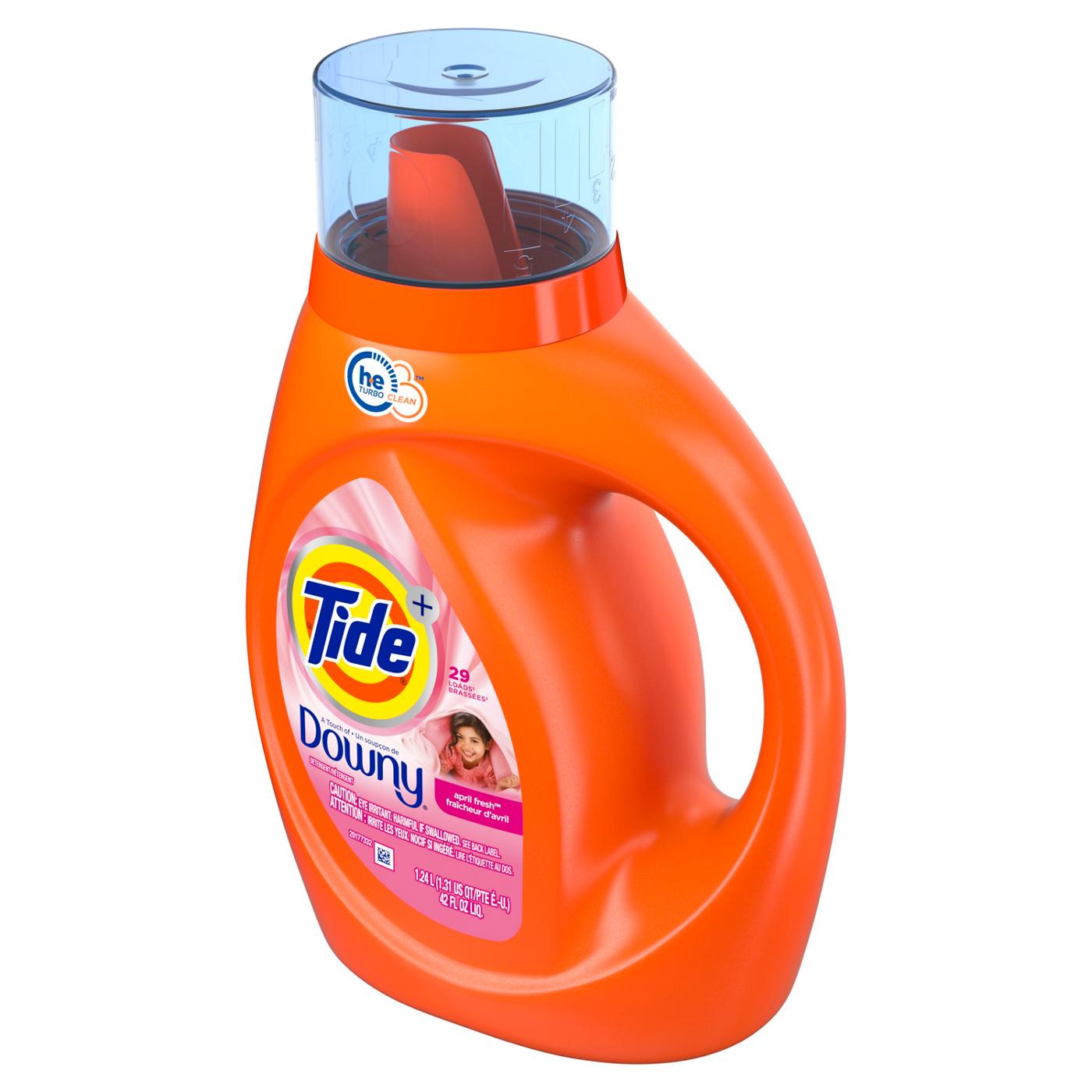 Tide + Downy HE Turbo Clean Liquid Laundry Detergent, 29 Loads - April Fresh; image 5 of 12