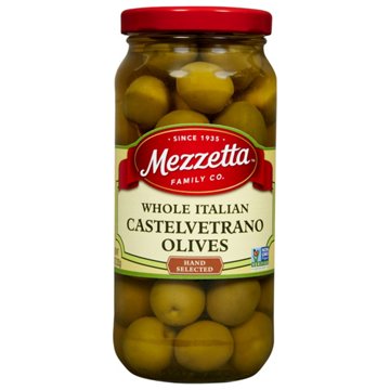 Mezzetta Whole Italian Castelvetrano Green Olives, 10 oz