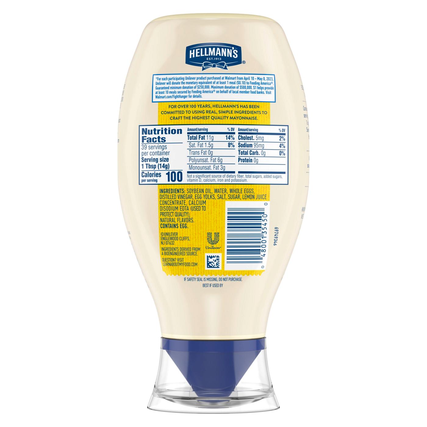 Hellmann's Real Mayonnaise Squeeze Bottle; image 2 of 6