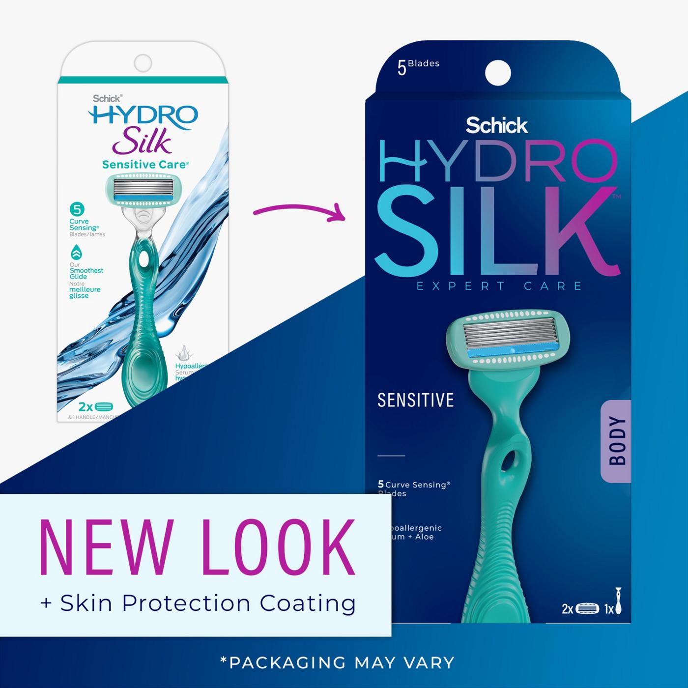 Schick Hydro Silk Sensitive Care Women's Razor - 1 Razor Handle +  2 Refill Razor Blades; image 8 of 9