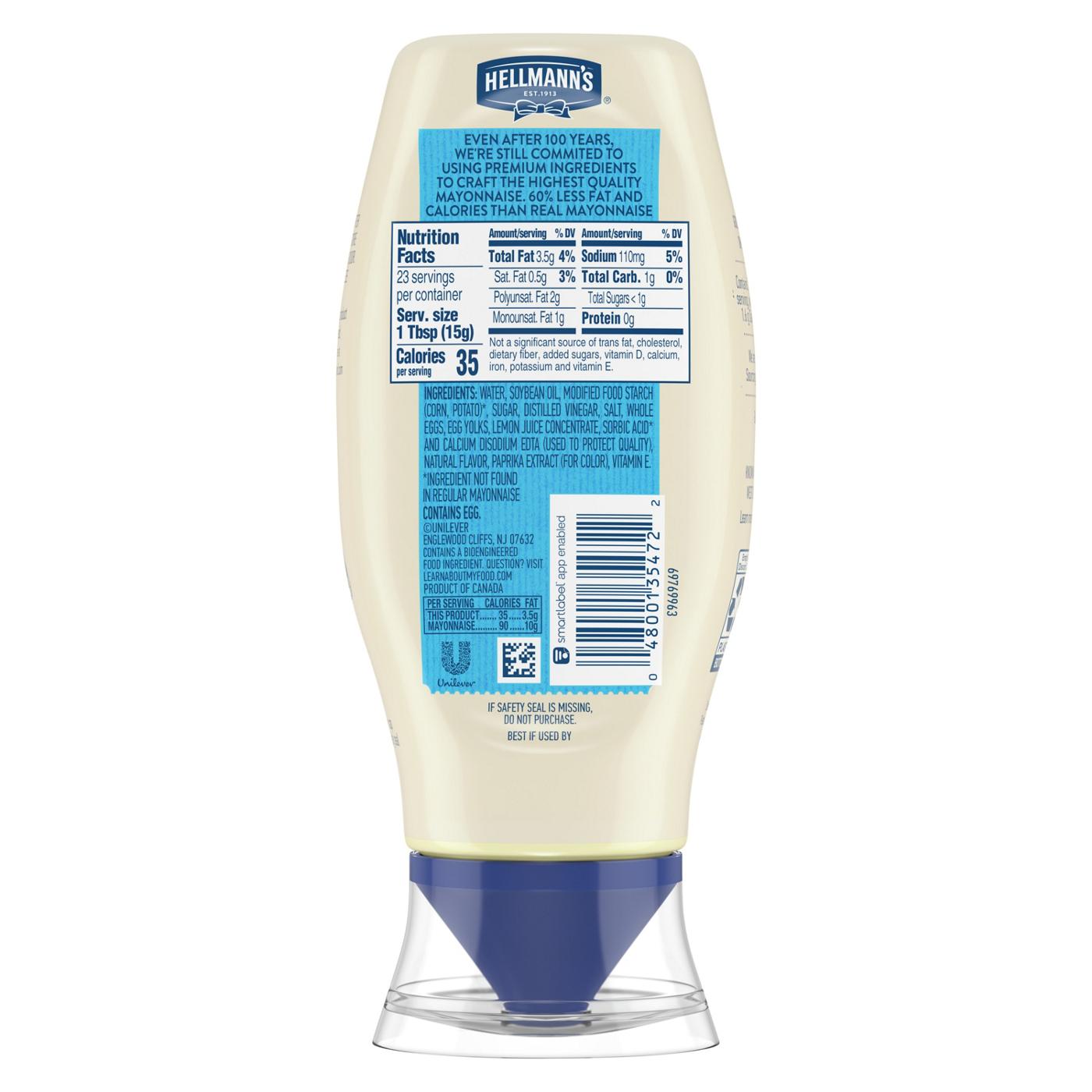Hellmann's Squeeze Light Mayonnaise; image 2 of 7