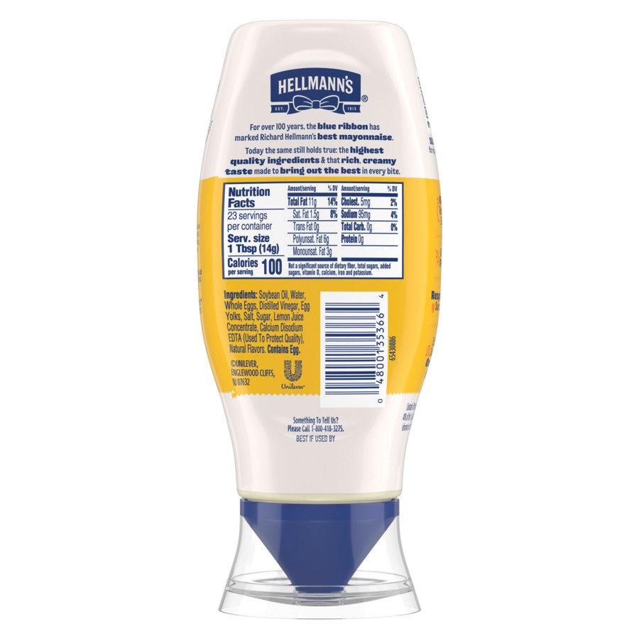 Hellmann's Real Mayonnaise Squeeze Bottle - Shop Mayonnaise