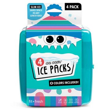 Fit + Fresh Cool Coolers Ice Packs, 4 pk