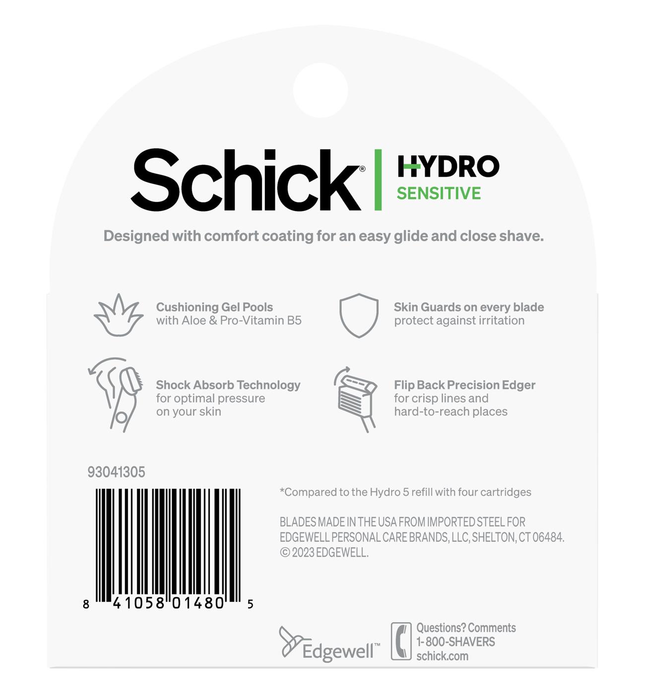 Schick Hydro Sensitive Men's 5 Blade Razor Refills; image 8 of 9