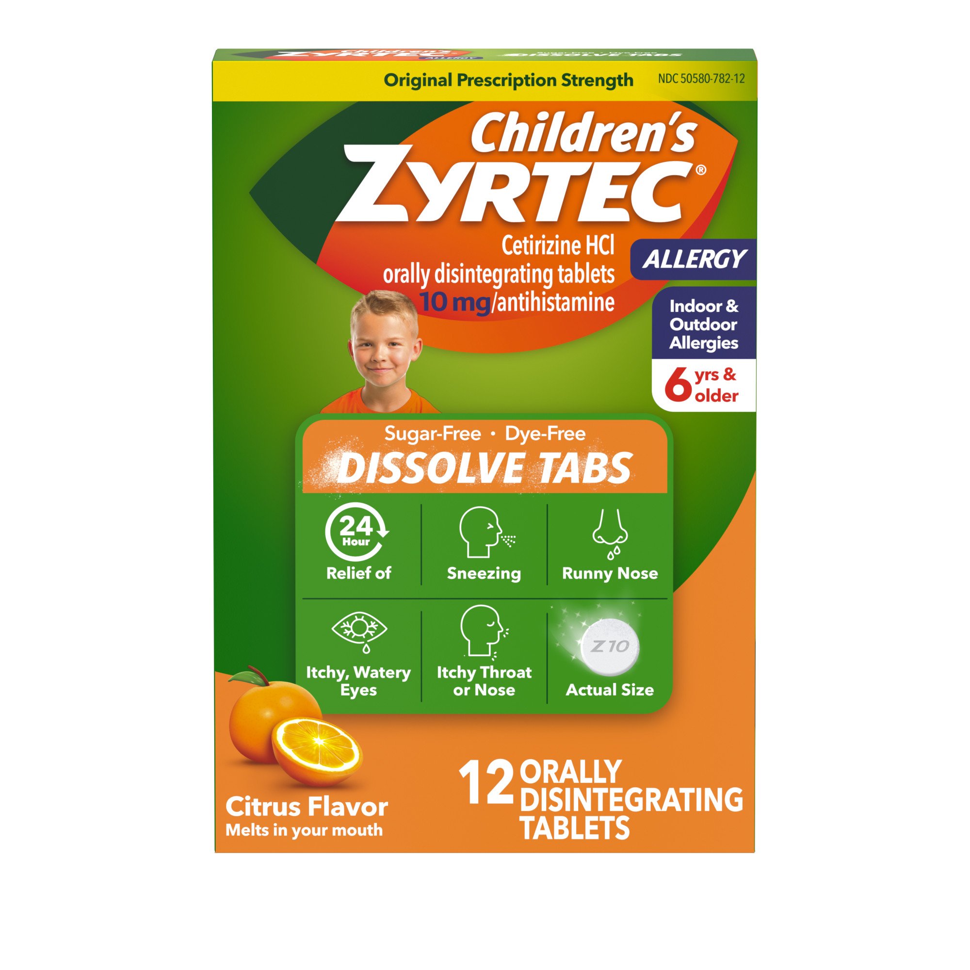 Children's Zyrtec Children's Zyrtec Allergy Dissolve Tabs, Citrus Shop Sinus & Allergy at HEB
