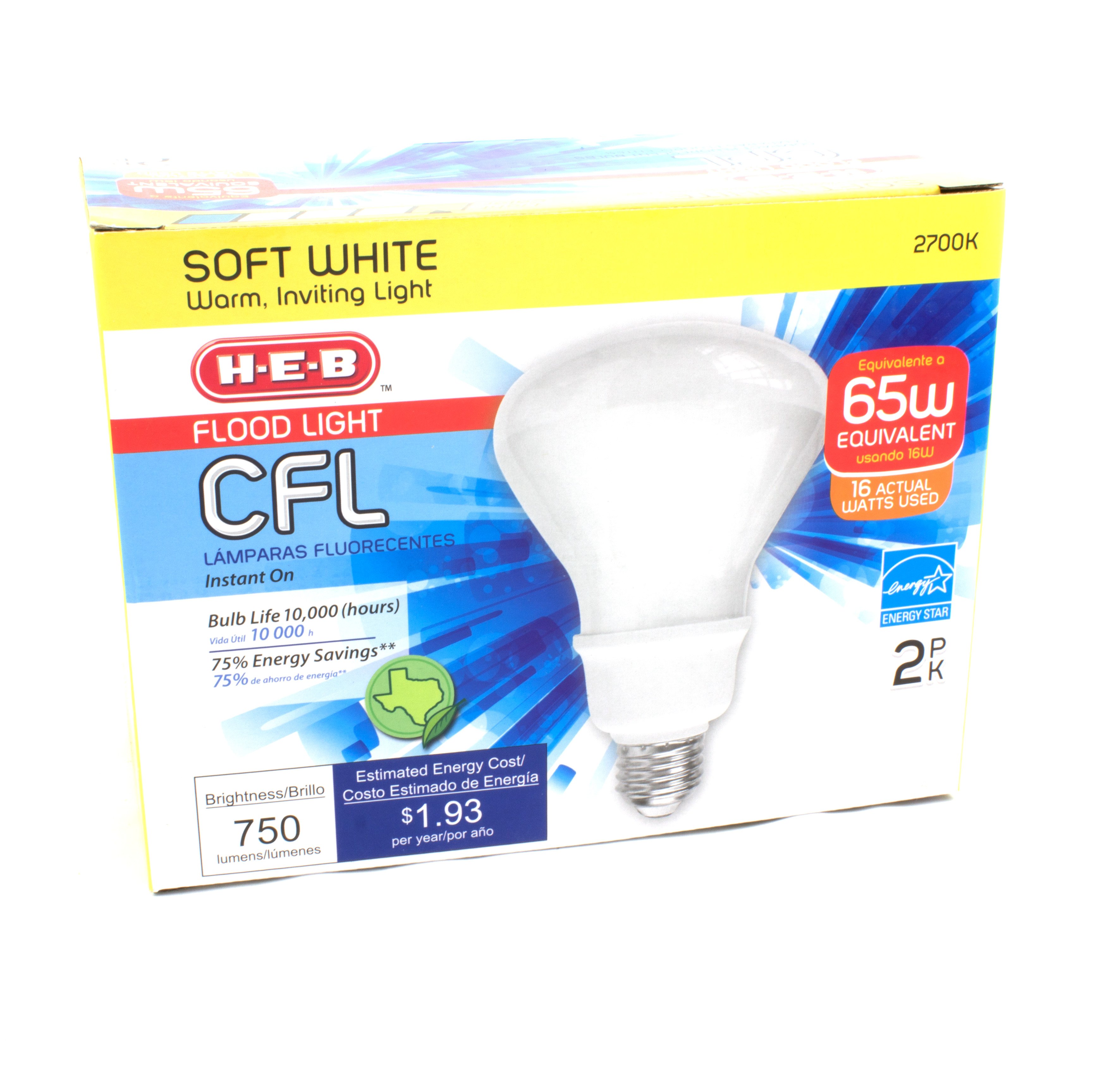 HEB R30 16Watt Soft White CFL Light Bulbs Shop Light Bulbs at HEB