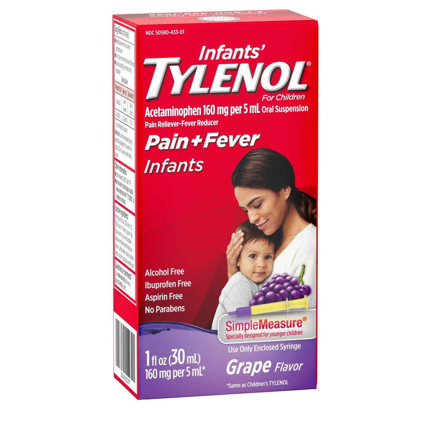 Infant's Tylenol Acetaminophen Liquid Medicine - Grape; image 4 of 7