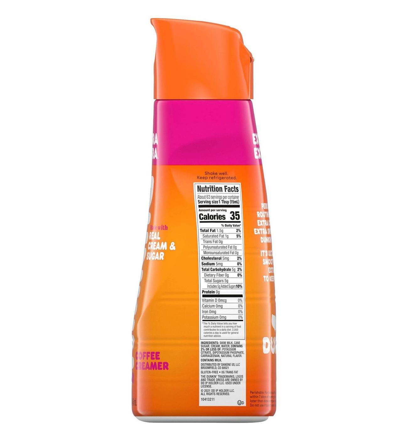 Dunkin' Coffee Creamer - Extra Extra ; image 5 of 8