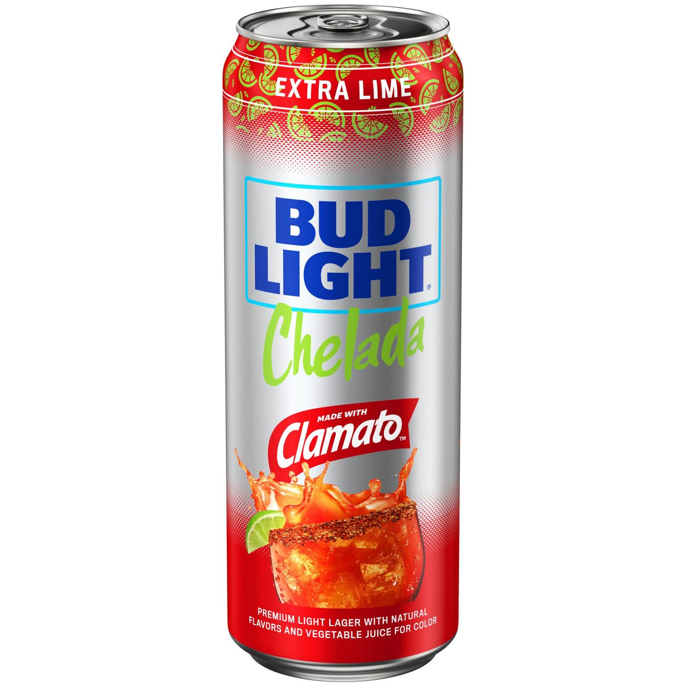 Bud Light Chelada Extra Lime Lager Beer; image 1 of 3