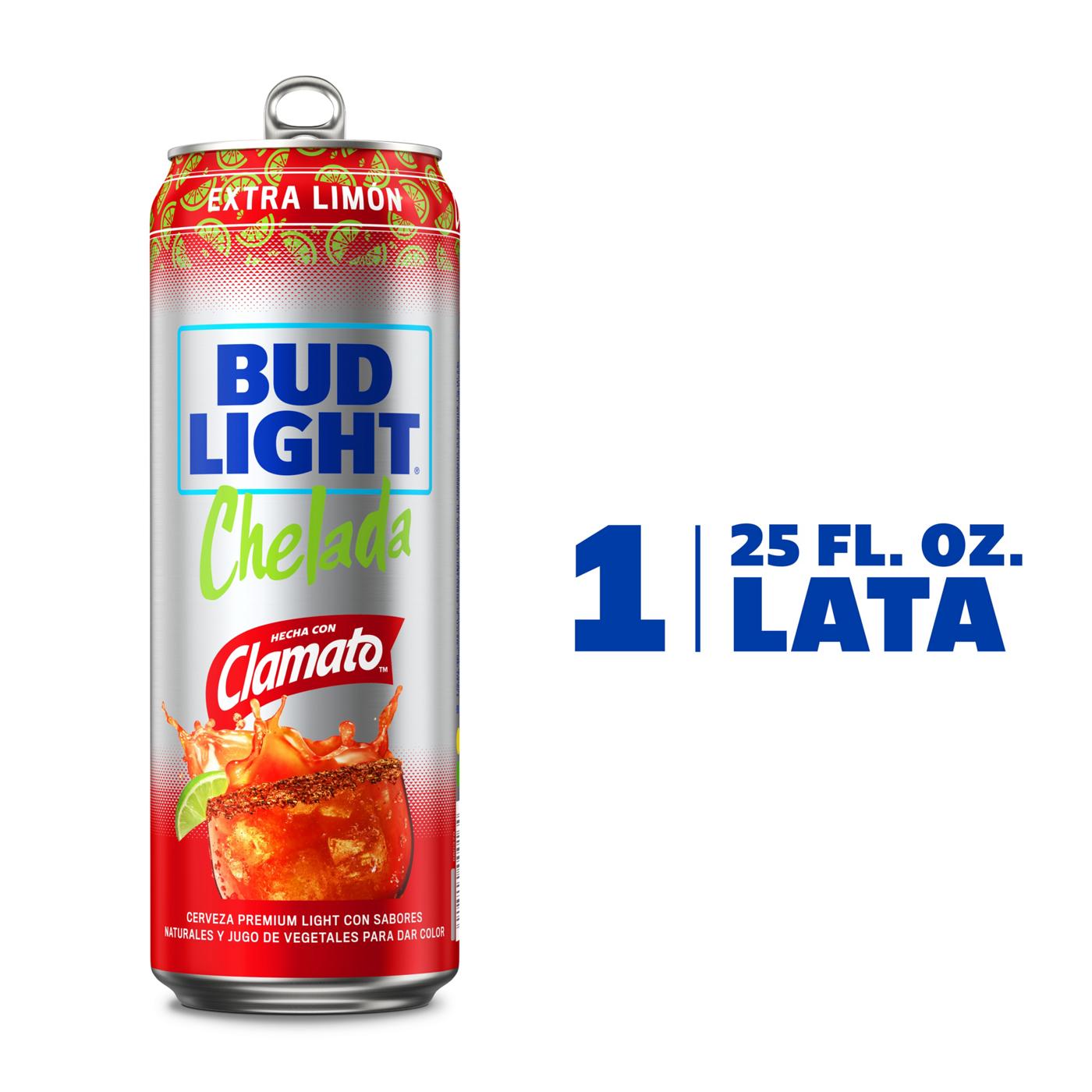 Bud Light Chelada Extra Lime Lager Beer; image 2 of 3