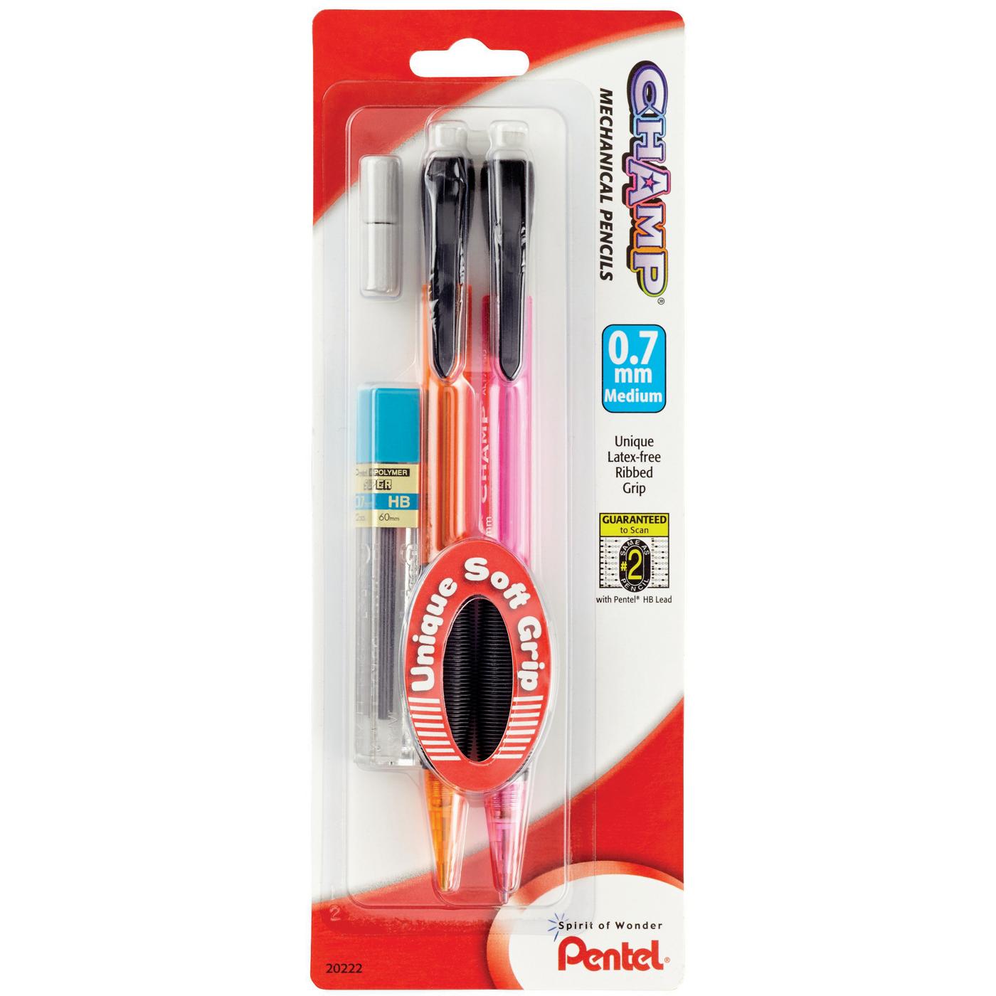 Pentel Champ 0.7mm Mechanical Pencils, Assorted; image 1 of 2