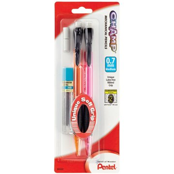 Pentel Champ 0.7mm Mechanical Pencils, Assorted, 2 ct