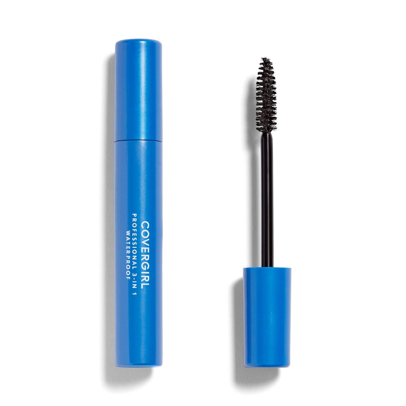 Covergirl Professional 3-in-1 Straight Brush Mascara WTP 225 Very Black; image 3 of 4