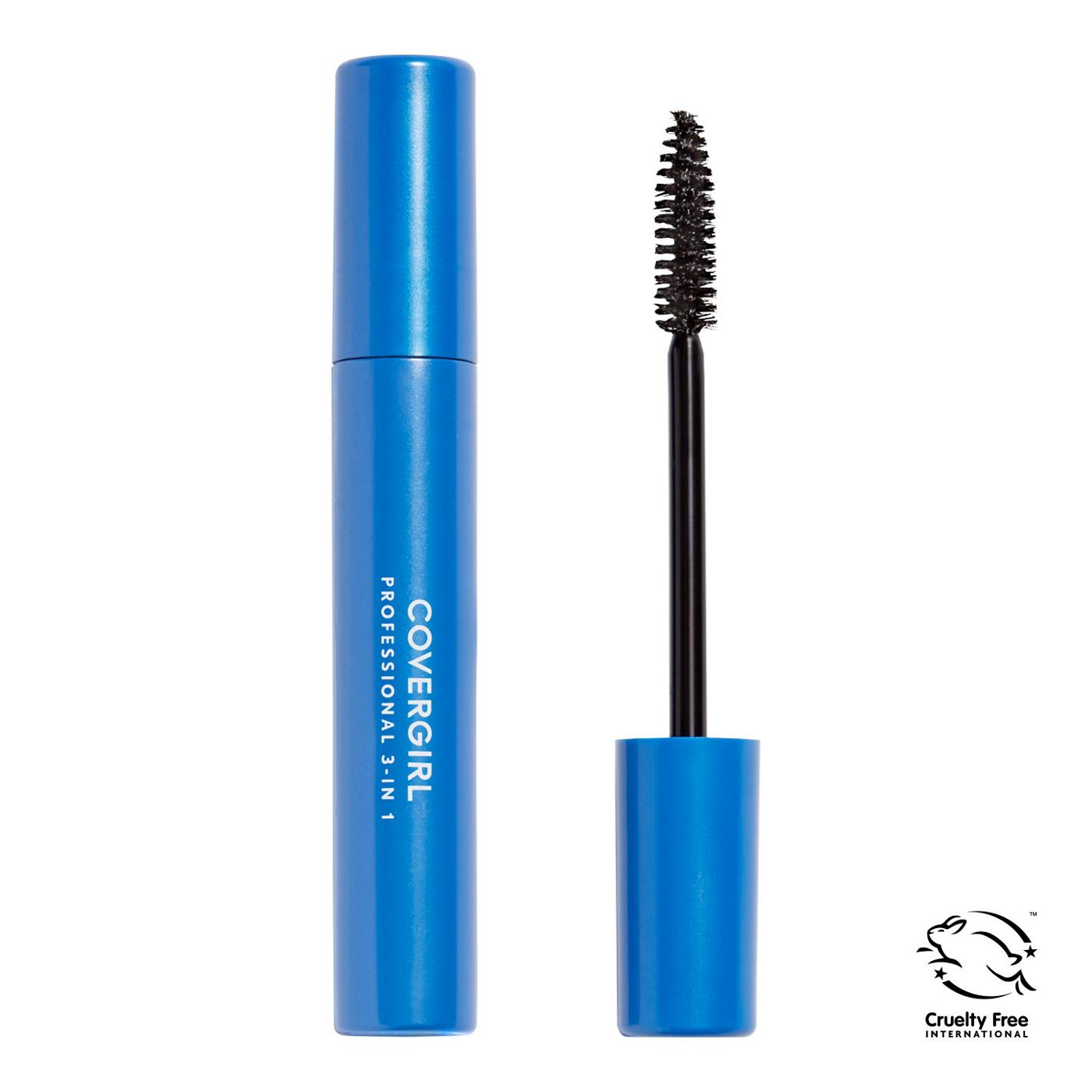 Covergirl Professional 3-in-1 Straight Brush Mascara 200 Very Black; image 3 of 5