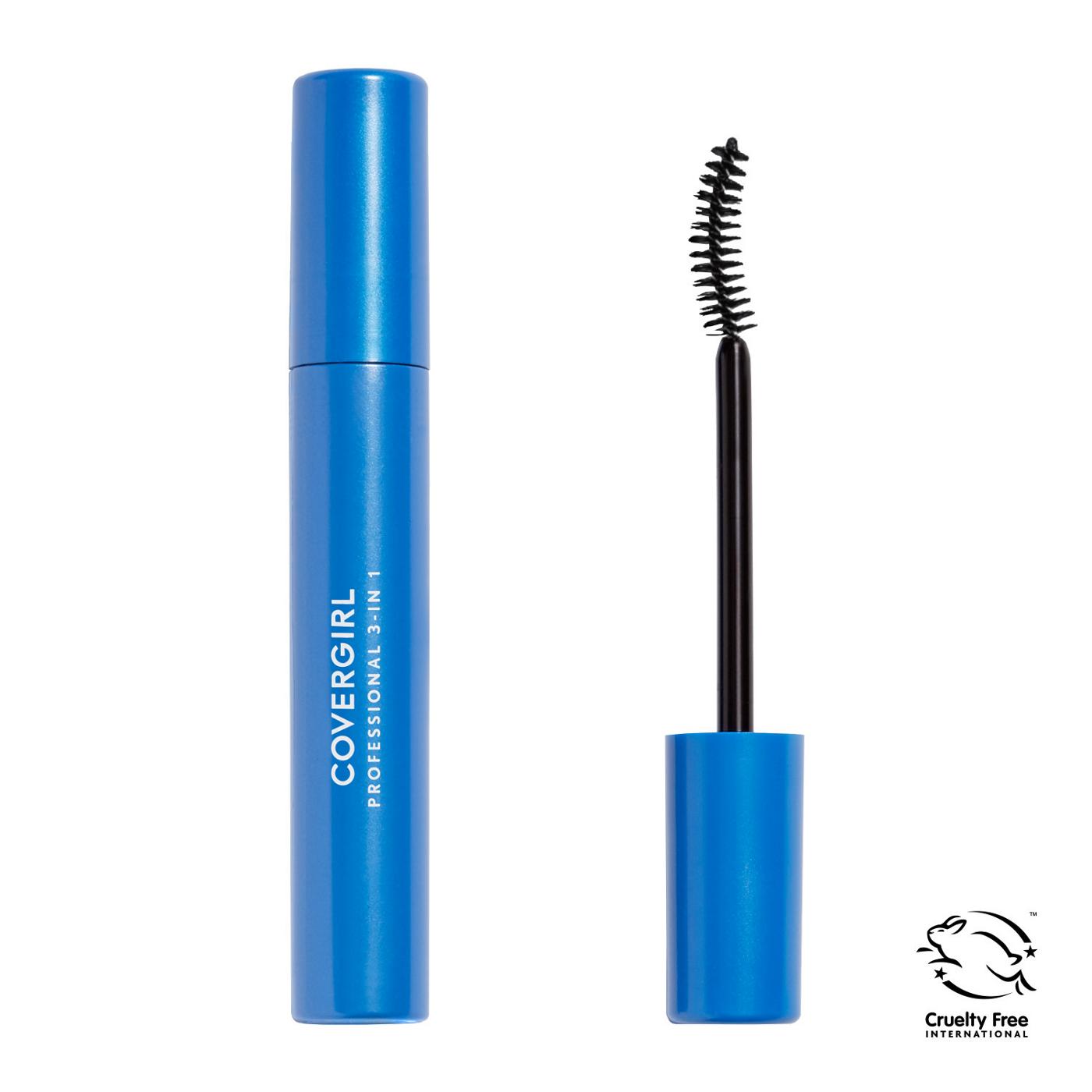 Covergirl Professional 3-in-1 Curved Brush Mascara 205 Black; image 2 of 4