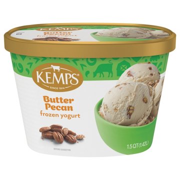Kemps Butter Pecan Frozen Yogurt, 1.5 qt