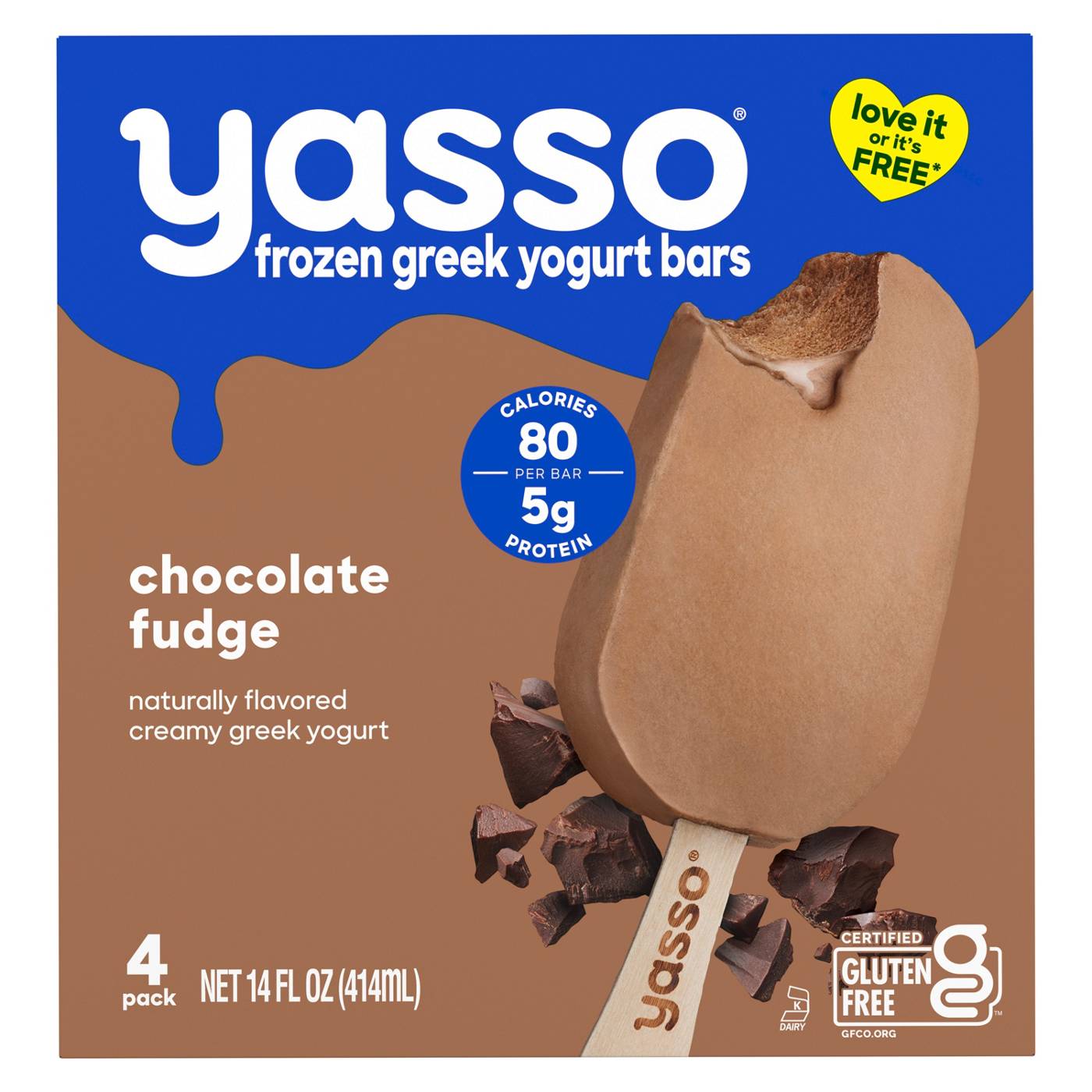 Yasso Chocolate Fudge Frozen Greek Yogurt Bars; image 1 of 8