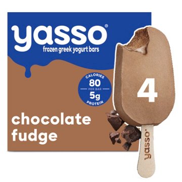 Yasso Chocolate Fudge Frozen Greek Yogurt Bars, 4 ct