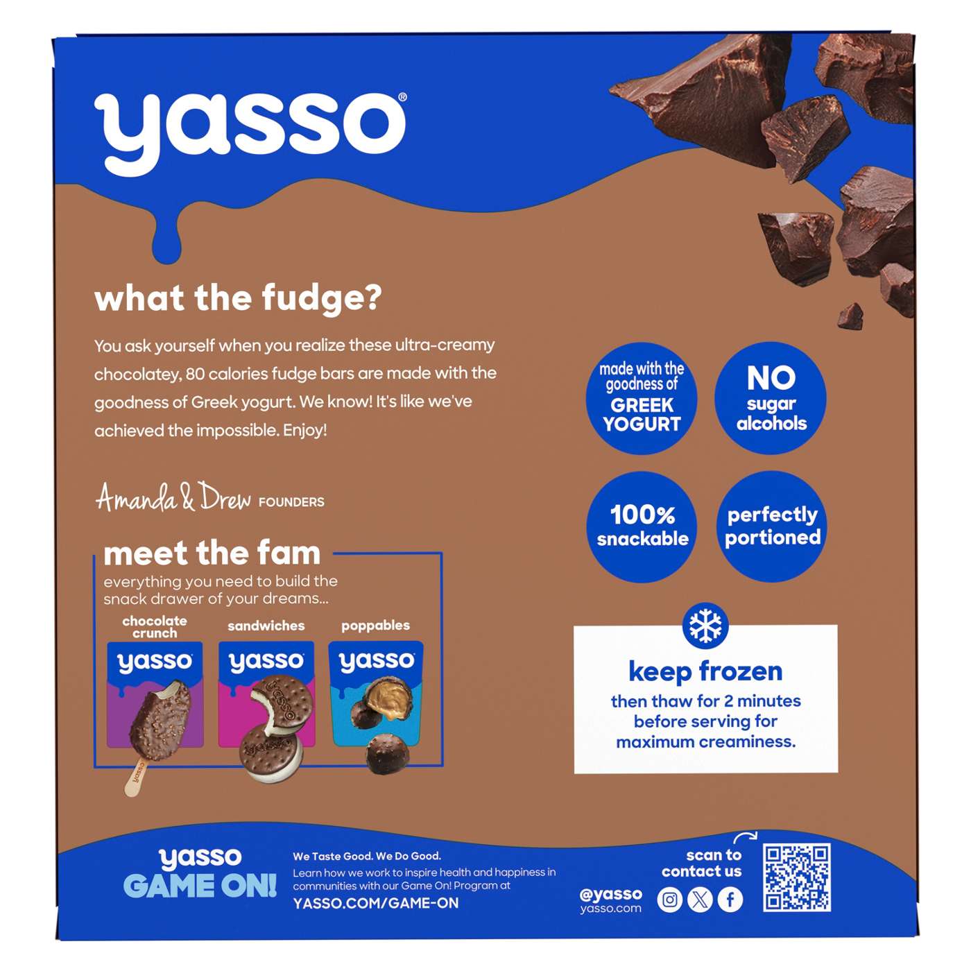 Yasso Chocolate Fudge Frozen Greek Yogurt Bars; image 4 of 8