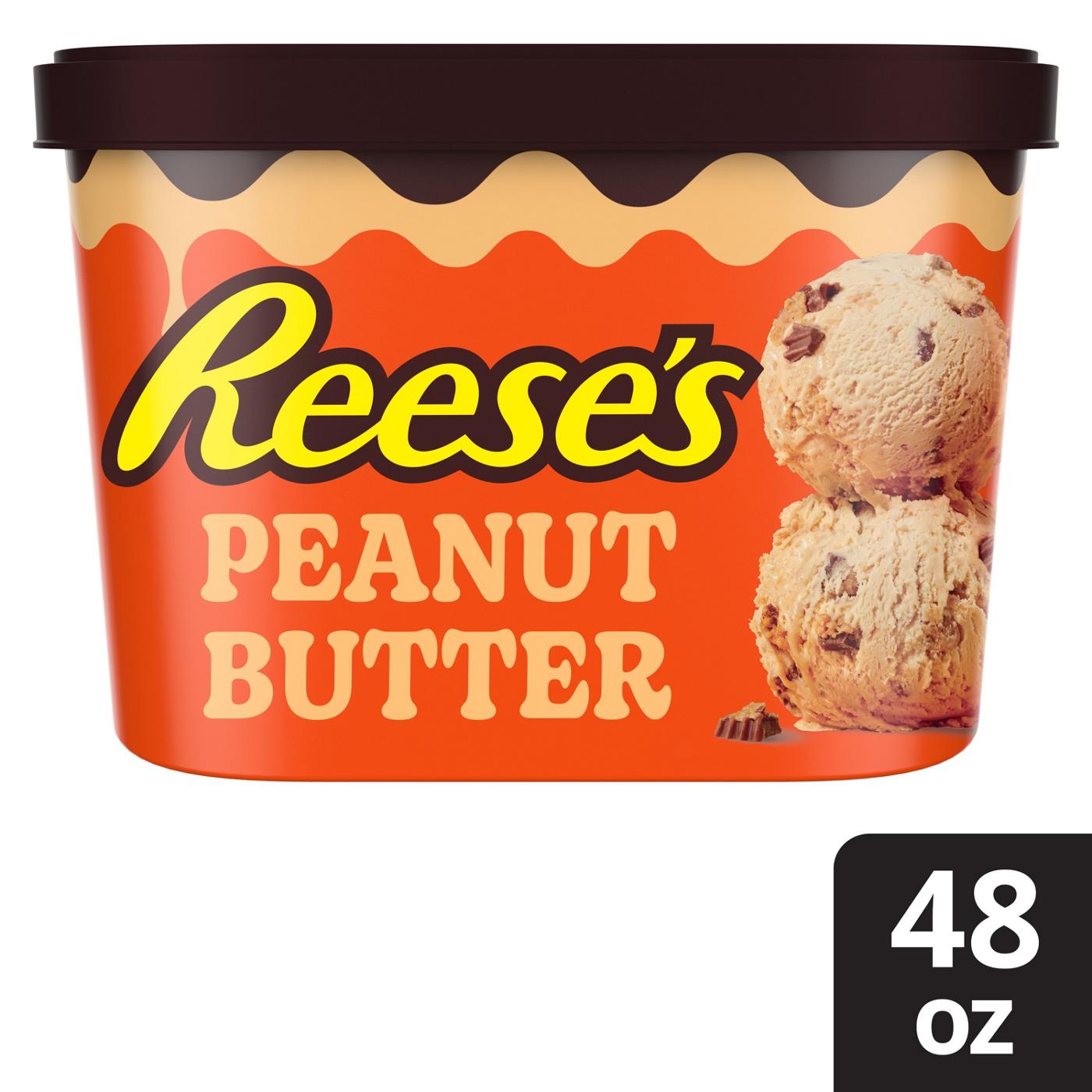 Reese's Peanut Butter Light Ice Cream with Reese's Peanut Butter Cups & Peanut Butter Swirl; image 5 of 7