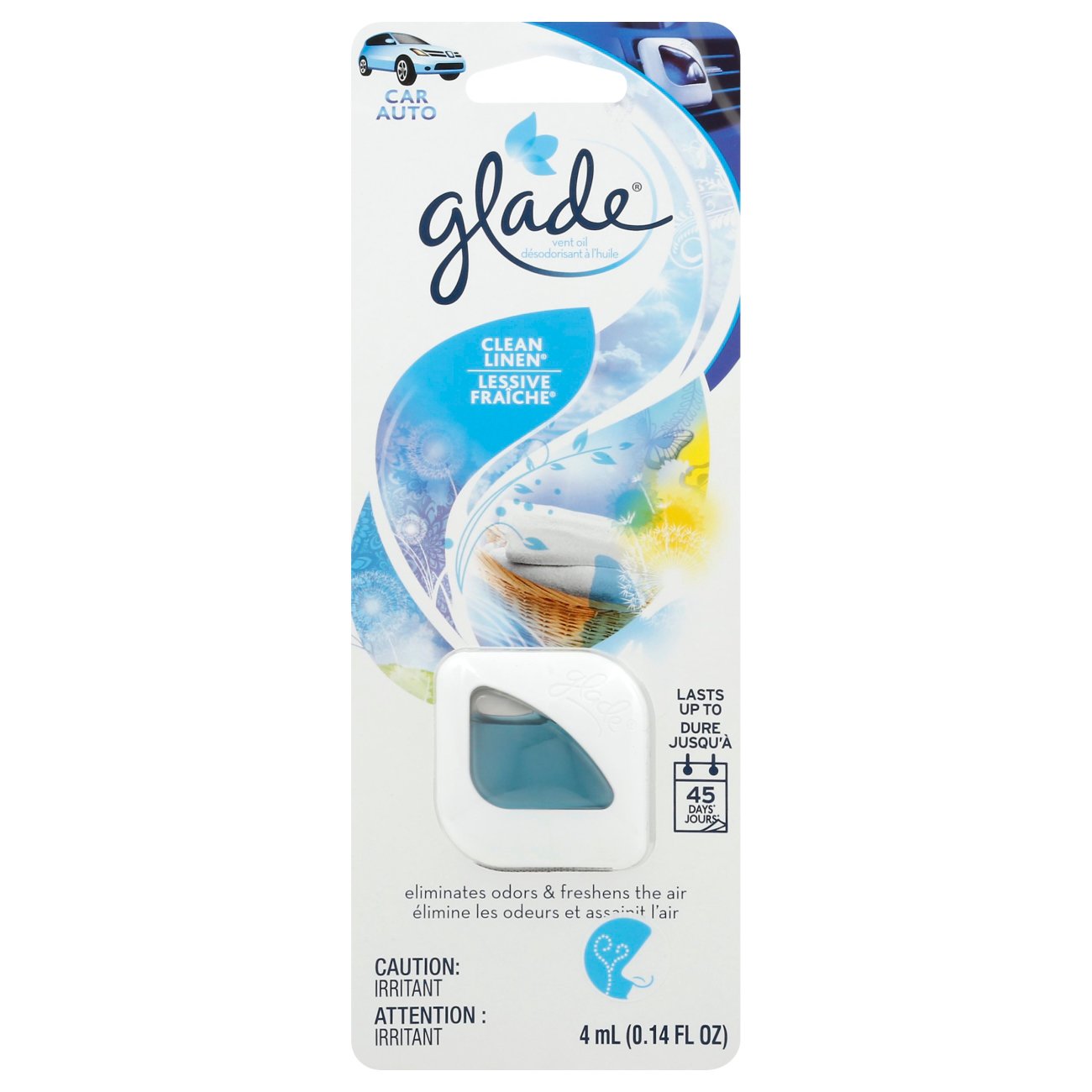Glade Vent Oil Auto Air Freshener, Clean Linen Shop Car accessories
