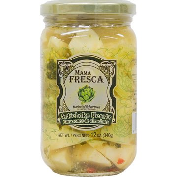 Mama Fresca Marinated & Quartered Artichoke Hearts, 12 oz