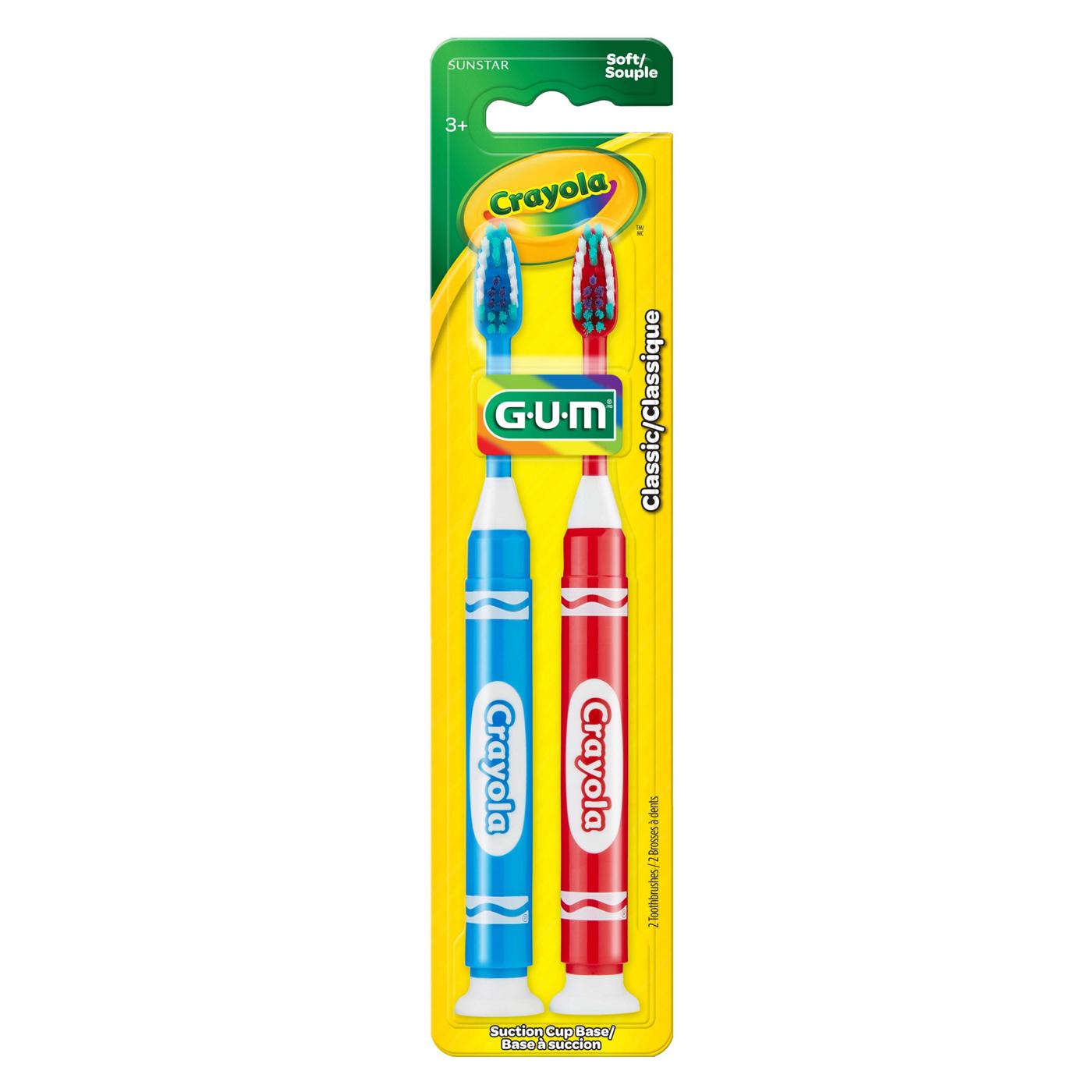 GUM Crayola Soft Toothbrushes Value Pack, Assorted Colors; image 1 of 6