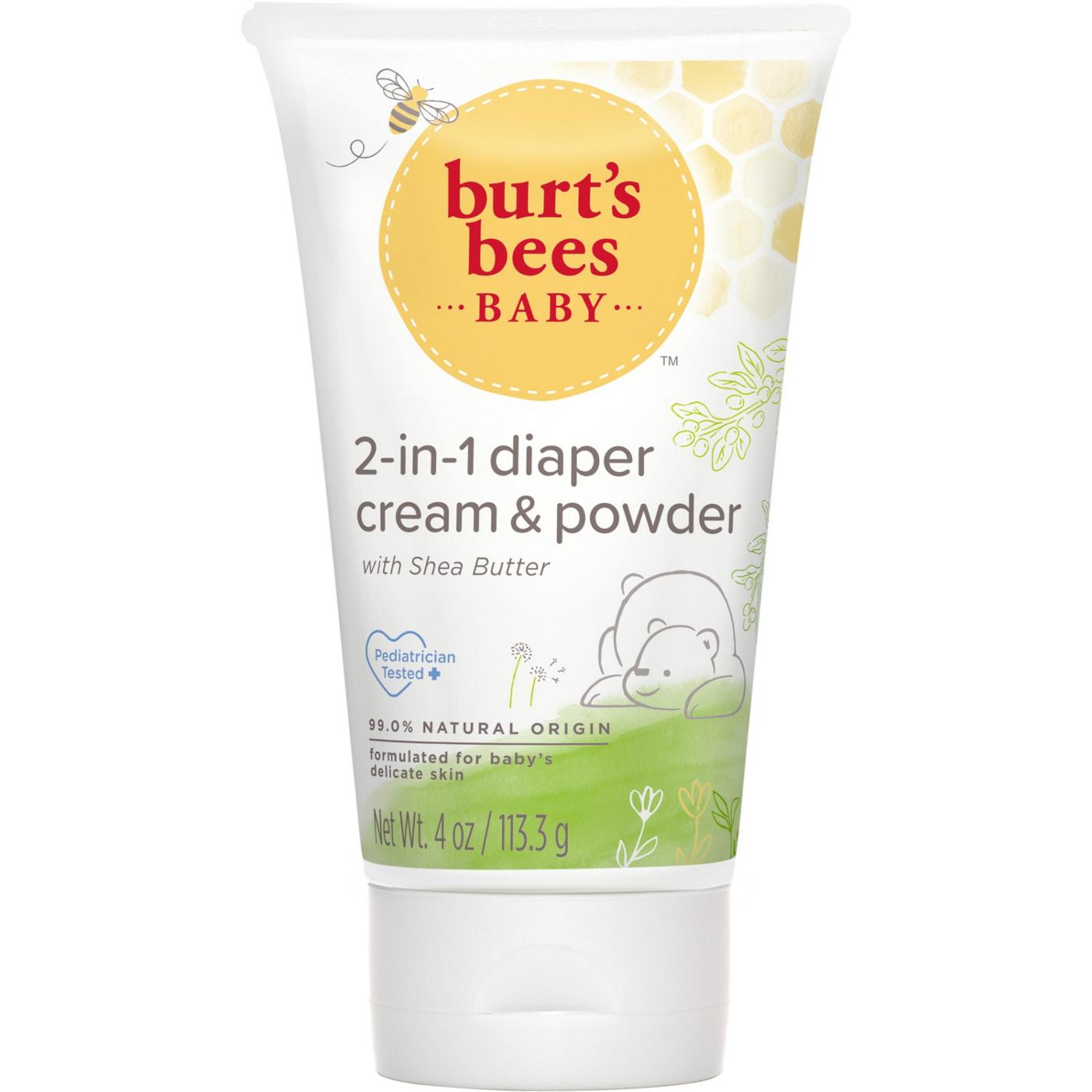 Burt's Bees Baby Bee 2-in-1 Diaper Cream and Baby Powder; image 1 of 2