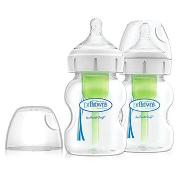 Dr. Brown's Options+ Anti-Colic Wide-Neck 5 oz Bottles, 2 ct